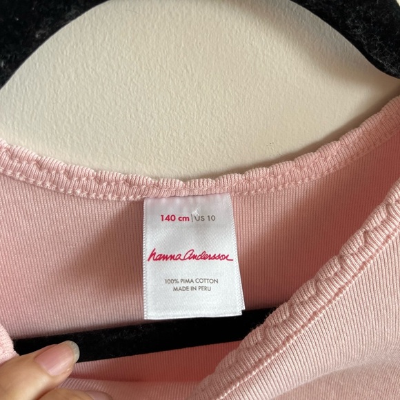 Hanna Andersson Girls Light Pink Tee US 10/140 cm - Picture 4 of 6